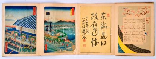 Japán képes leporello. Mesék egész oldal illusztrációkkal. Egészvászon kötésben, 50p. / Tales with f...