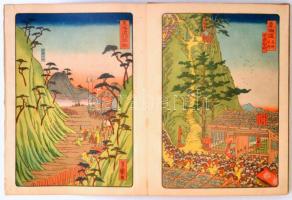 Japán képes leporello. Mesék egész oldal illusztrációkkal. Egészvászon kötésben, 50p. / Tales with f...