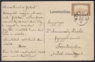 1922 Családtag által Starzsinszky László (1887-?) szentendrei főjegyző, későbbi polgármester részére...