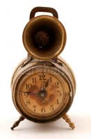 XIX. sz második fele:Antik ébresztőóra. Tölcséres csengő. Működő állapotban. / Second half of the XI...