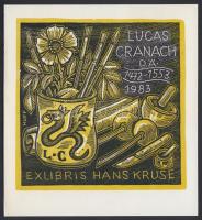 Hermann Huffert: Ex libris. Fametszet. Jelzett a dúcon. / Huffert wood-engrawing, signed on the print. 10x11 cm