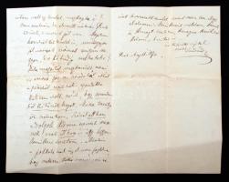 Hegedüs Sándor (1847-1906) közgazdász, későbbi miniszter, a Magyar Tudományos Akadémia tagja kézzel ...