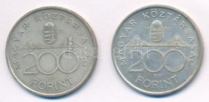 1993. 200Ft Ag "MNB" (2x) T:2