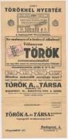 ~1939. "Török A. és Társa Bankház Rt. - Magyar Királyi Osztálysorsjáték" felhívás 3db szel...