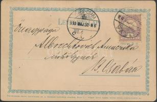 Hímzett litho képeslap / embroidered litho art postcard