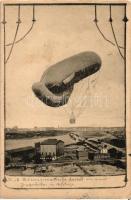 K.u.K. Militäraeronautische Anstalt Wien Arsenal. Drachenballon im Aufstiege / Austrian Dragon observation balloon ascending