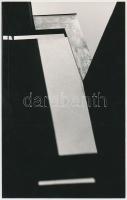 1967 Görbe Ferenc: Építészet, feliratozott vintage fotóművészeti alkotás, 24x15 cm