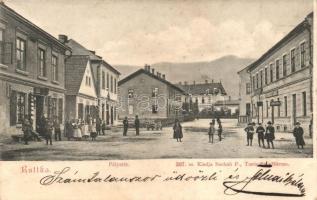 Ruttka, Vrútky; Pályatér, kiadja Sochán P. / square with shops