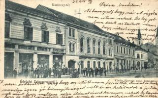 Zalaegerszeg, Kazinczy tér, Korona szálloda, Berger Samu kereskedése; kiadja Horváth Jenő