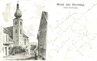 1898 Sierning, Oberer Kirchenplatz / Church Square (EK)