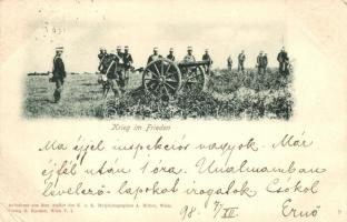 1898 Krieg im Frieden; A. Huber, Wien / K.u.K. military, field practice (EB)