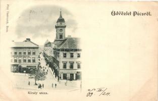 1899 Pécs, Király utca, gyógyszertár; Pick Testvérek kiadása