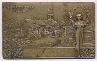 1934. "Magyar Athletikai Club" Br díjplakett "Lillafüred 1934 IX. 16. - Női Handicap II. díj" gravírozással, "Ludvig Budapest" gyártói jelzéssel (49x81mm) T:2 kis ph.