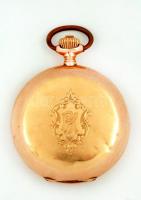 Zenith dupla fedeles arany (Au.) 14 K. zsebóra, másodpercmutatós, jelzett, gravírozott monogrammal, ...