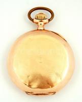 Zenith dupla fedeles arany (Au.) 14 K. zsebóra, másodpercmutatós, jelzett, gravírozott monogrammal, ...