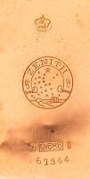 Zenith dupla fedeles arany (Au.) 14 K. zsebóra, másodpercmutatós, jelzett, gravírozott monogrammal, ...