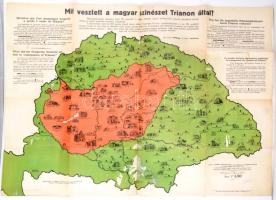 cca 1930 Mit vesztett a magyar színészet Trianon által? plakát, 70x100cm