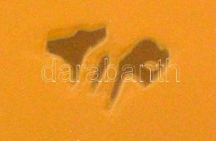 Gallé Tip jelzéssel: váza virágmintával, savmaratott rétegelt üveg, hibátlan, m: 24 cm, 8x12 cm