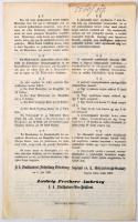 1857 Hirdetés a Soproni közigazgatási területben az 1857 évre az állam kincstárból rendelt lótenyész...