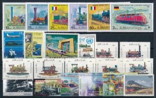 Transport 1970-2003 23 stamps + 1 block + 1 mini sheet, Vasút motívum 1970-2003 23 klf bélyeg + 1 kisív + 1 blokk