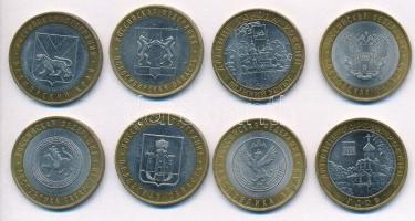 Oroszország 2005-2007. 10R (8xklf) T:2 kis ph.
Russia 2005-2007. 10 Roubles (8xdiff) C:XF edge erro...