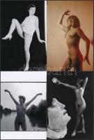 cca 1979 Huszonegyes leosztás, 21 db szolidan erotikus fotó, korabeli negatívról készült modern nagy...