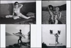 cca 1985 Akik örök mozgásban tartják a férfiakat, 21 db szolidan erotikus fotó, korabeli negatívról ...