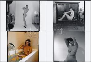cca 1983 Múló emlékek vizuális naplója, 21 db szolidan erotikus fotó, korabeli negatívról készült mo...