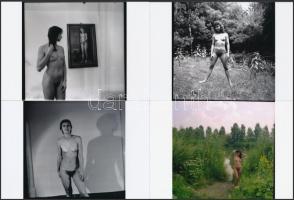 cca 1982 Önmegvalósítások, 21 db szolidan erotikus fotó, korabeli negatívról készült modern nagyítás...