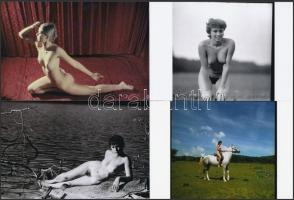 cca 1981 Kifogástalan látványtár, 21 db szolidan erotikus fotó, korabeli negatívról készült modern n...
