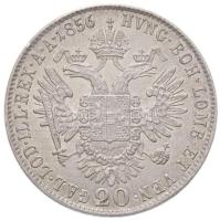 1856B 20Kr Ag "Ferenc József" Körmöcbánya (4,3g) T:1-,2 kis ph. 
Hungary 1856B 20 Kreuzer...