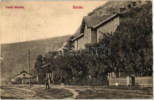 Báziás, Bazias; vasútállomás / railway station (vágott / cut)