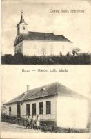 Buza, Görög katolikus templom, iskola / Greek catholic church, school (fa)