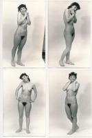 cca 1971 Ápolónő köpeny nélkül, 13 db szolidan erotikus vintage fotó, 14x9 cm / 13 erotic  photos, 14x9 cm