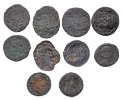 Római Birodalom 10db-os bronzpénz tétel T:3 Roman Empire 10pcs of bronze coins C:F