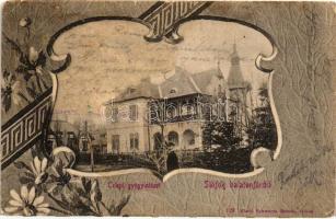 Siófok-Balatonfürdő, Telepi gyógyintézet, Schwarcz Bernát floral (fa)