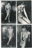 cca 1977 Vendégségben bármi megeshet, 13 db szolidan erotikus vintage fotó, 14x9 cm / 13 erotic photos, 14x9 cm