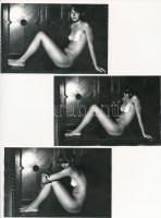 cca 1977 Vendégségben bármi megeshet, 13 db szolidan erotikus vintage fotó, 14x9 cm / 13 erotic phot...