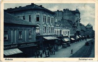 Miskolc, Széchényi utca, Szász László, Appel Emánuel üzletei, Pannonia szálloda, kiadja Barasits J. (EK)