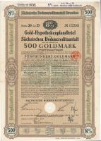 Németország/Weimari Köztársaság/Drezda 1926. "Szász Mezőgazdasági Bank Részvénytársaság" r...