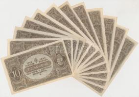 1920. 10K (20x) közte 12db sorszámkövető (2+2+4+4) T:II,II-,III