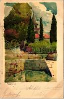Abbazia, Künstlerpostkarte No. 1136. von Ottmar Zieher litho s: Raoul Frank (fa)