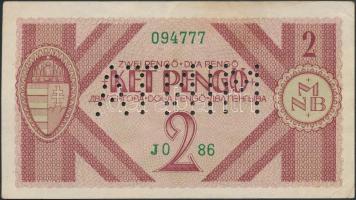 1938.01.16. 2P "MINTA" perforációval, tervezet, nem került forgalomba T:III
/ Hungary 193...