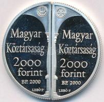 2000. 2000Ft Ag "Lórántffy Zsuzsanna / Sárospatak" (2xklf) dísztokban T:PP ujjlenyomat Hungary 2000 Forint Ag "Zsuzsanna Lórántffy / Sárospatak" (2xdiff) in case C:PP fingerprints Adamo EM167