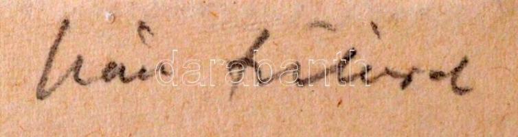 Iván Szilárd (1912-1988): Ház a parton. Rézkarc, papír, jelzett, 19x14cm