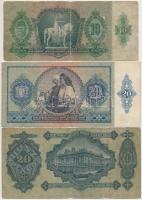 1930-1945. 10P-100.000P 10db klf pengő bankjegy, közte 1930. 20P T:III,III-