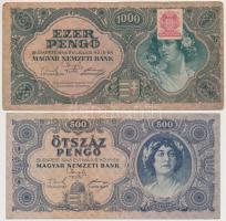 1930-1945. 10P-100.000P 10db klf pengő bankjegy, közte 1930. 20P T:III,III-