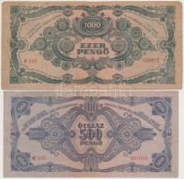 1930-1945. 10P-100.000P 10db klf pengő bankjegy, közte 1930. 20P T:III,III-