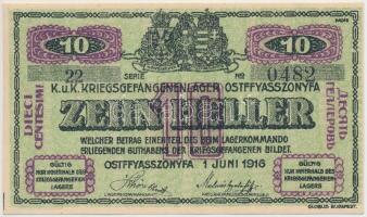 Ostffyasszonyfa / hadifogolytábor 1916. június 1. 10f arab sorozat és sorszámmal T:I-