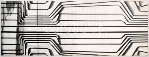 cca 1970 Szemerei András: Ritmus, feliratozott vintage fotóművészeti alkotás, kasírozva, 40x15 cm